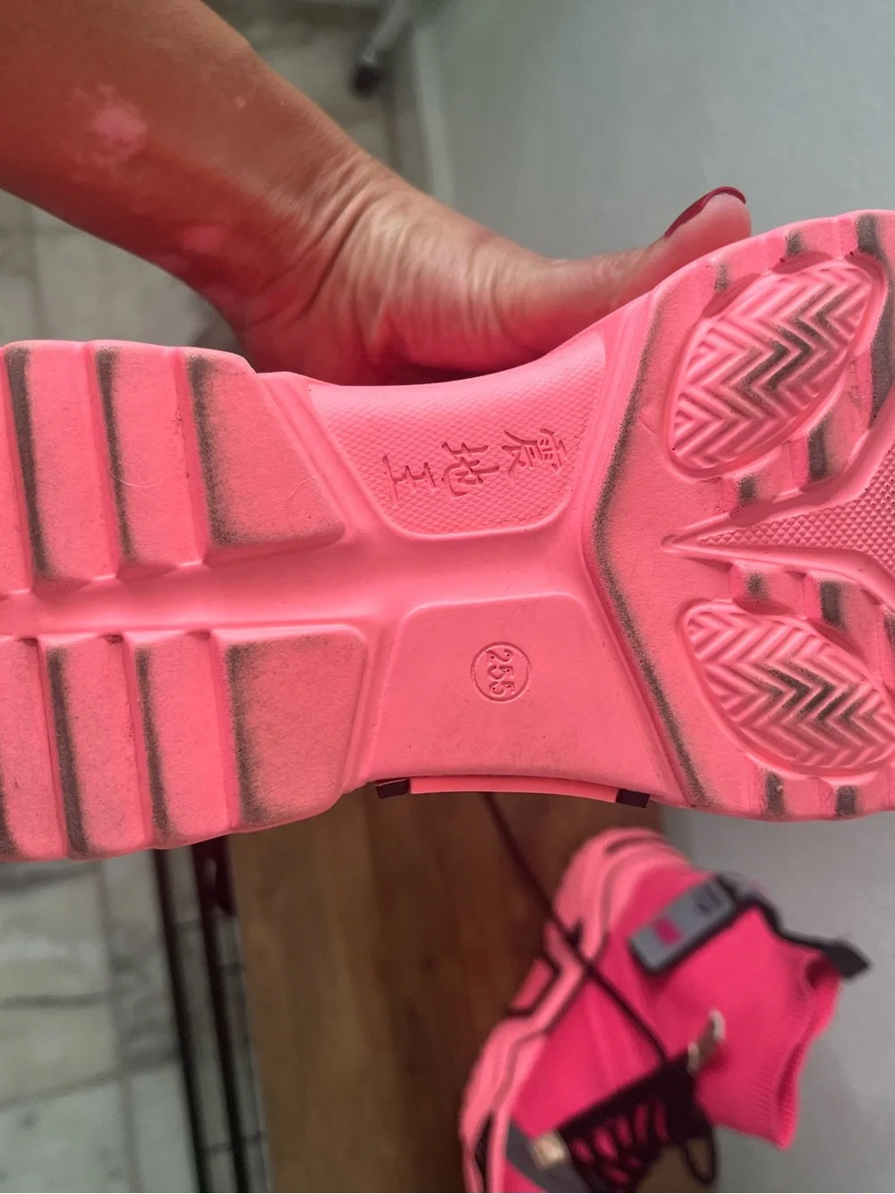 Bright Pink Sock-Style Platform Sneakers